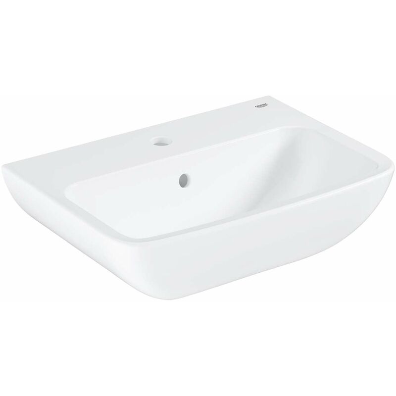 foto del prodotto grohe start edge lavabo 55x40 cm, con troppopieno, foro per miscelatore, bianco alpino 39949000