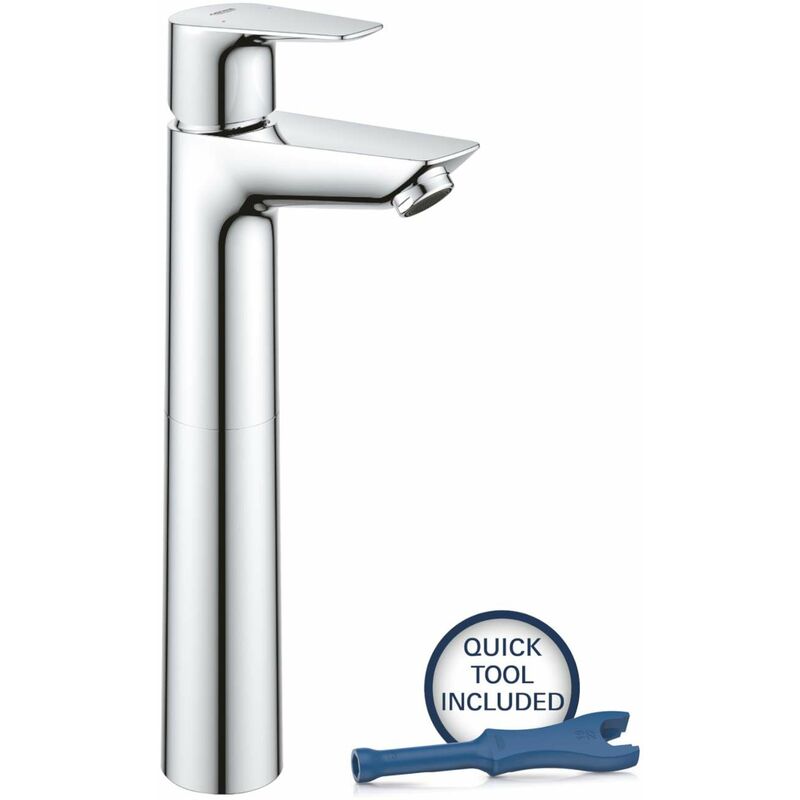 foto del prodotto grohe start edge miscelatore da lavabo, con sistema di scarico push open, cromo 23777001