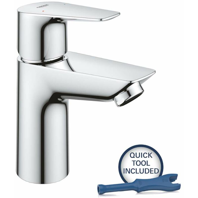 foto del prodotto grohe start edge miscelatore da lavabo, con sistema di scarico push open, cromo 23898001