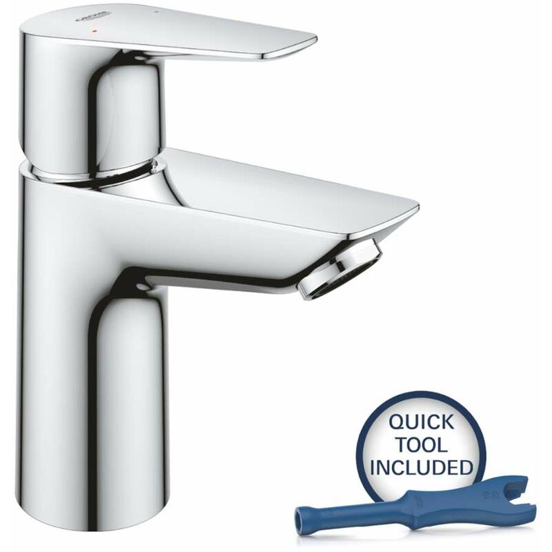 foto del prodotto grohe start edge miscelatore da lavabo, con sistema di scarico push open, cromo 24199001