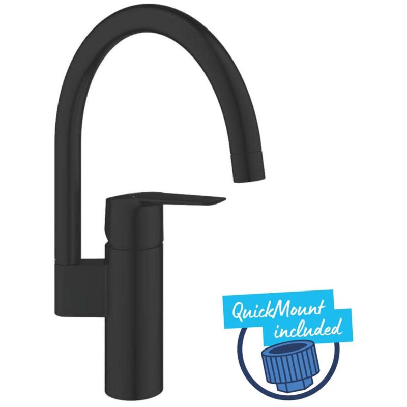foto del prodotto grohe start miscelatore da lavello, nero opaco 304692430