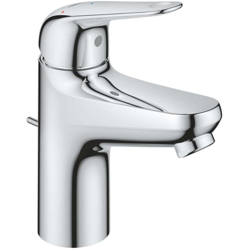 foto del prodotto grohe swift miscelatore da lavabo, con sistema di scarico, avvio a freddo, cromo 24322001