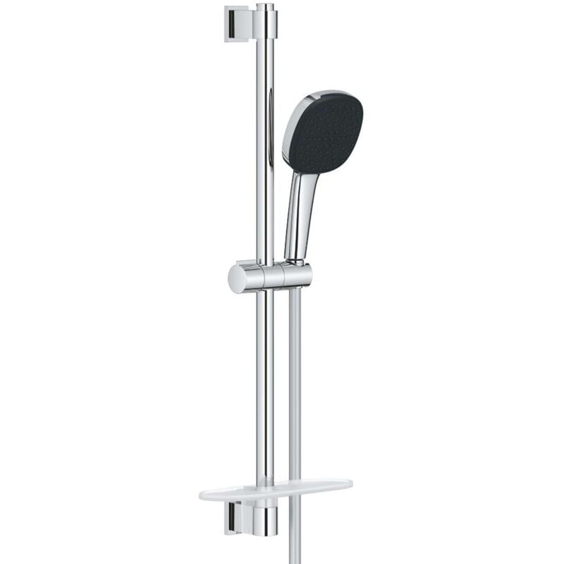 foto del prodotto grohe vitalio comfort set doccetta, flessibile e asta con mensola, 2 getti, cromo 26929001