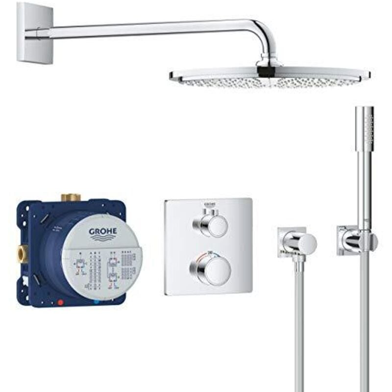 foto del prodotto grohtherm - set doccia termostatico ad incasso rainshower cosmopolitan 310, cromato 34730000 - grohe