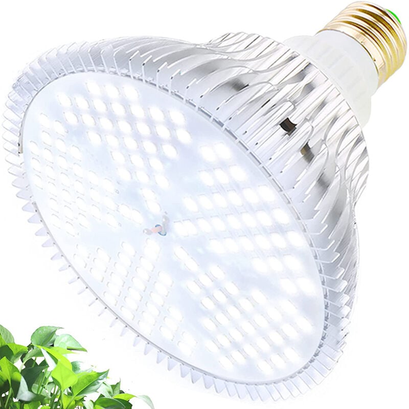 foto del prodotto grow light 50w 150 led luci progressive a spettro bianco lampada led e27 per piante da interno, coltura idroponica, serra, piante grasse, piantine,