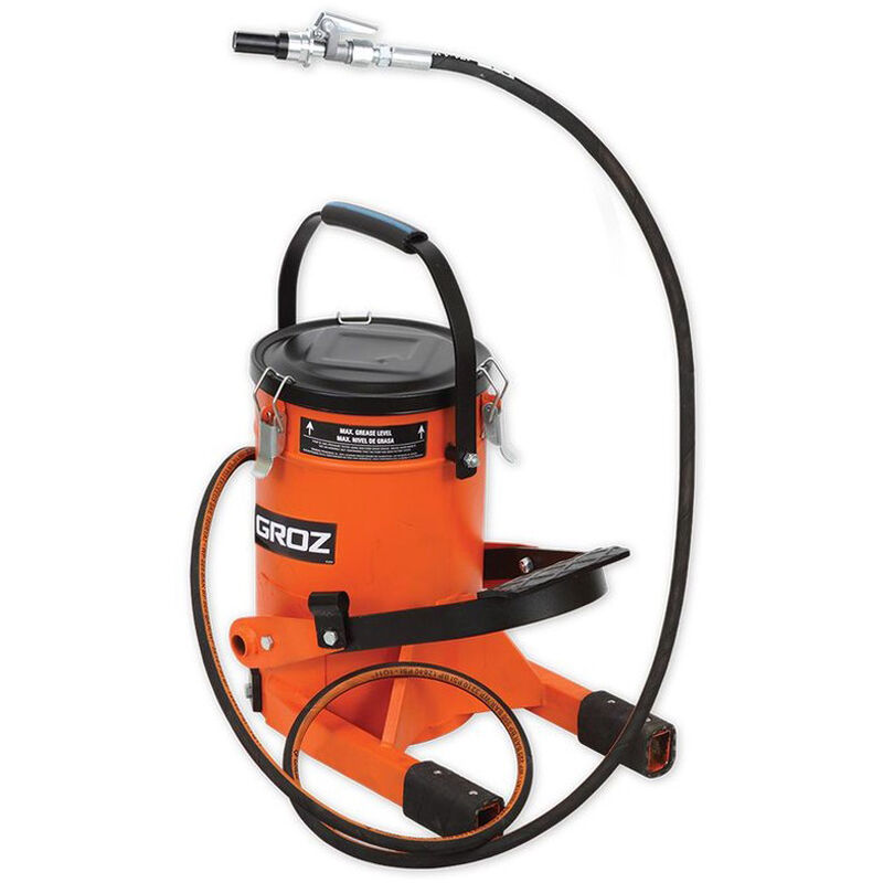 foto del prodotto groz ingrassatore pompa barile grasso a pedale leva 10kg
