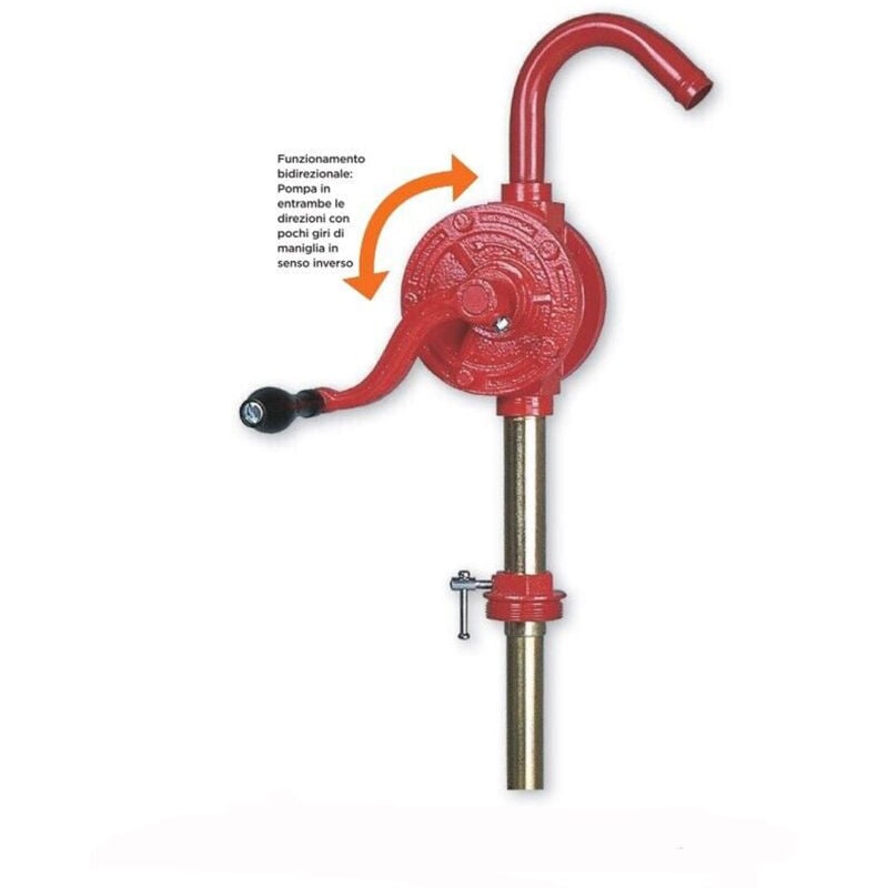 foto del prodotto groz pompa travaso liquido rotativa fusti manuale a manovella