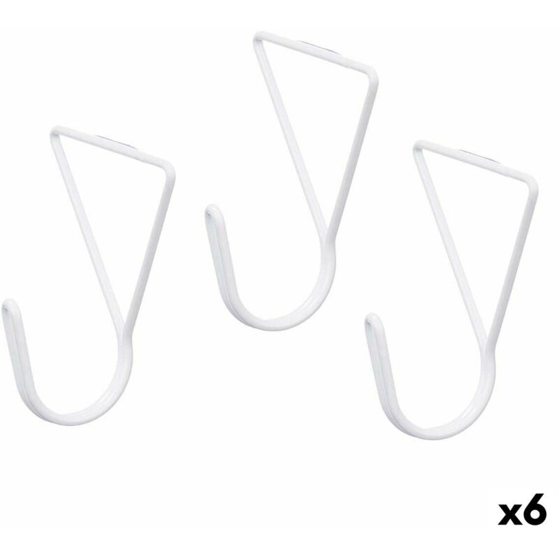 foto del prodotto grucce bianco metallo triangolare set 3 pezzi 6 unit 