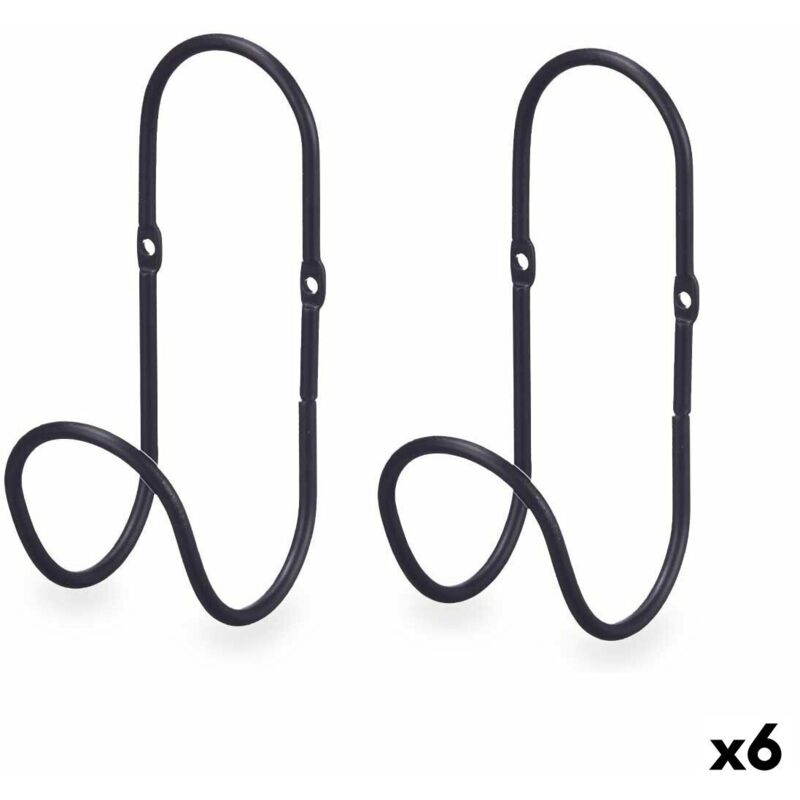 foto del prodotto grucce nero metallo set 2 pezzi 6 unit 