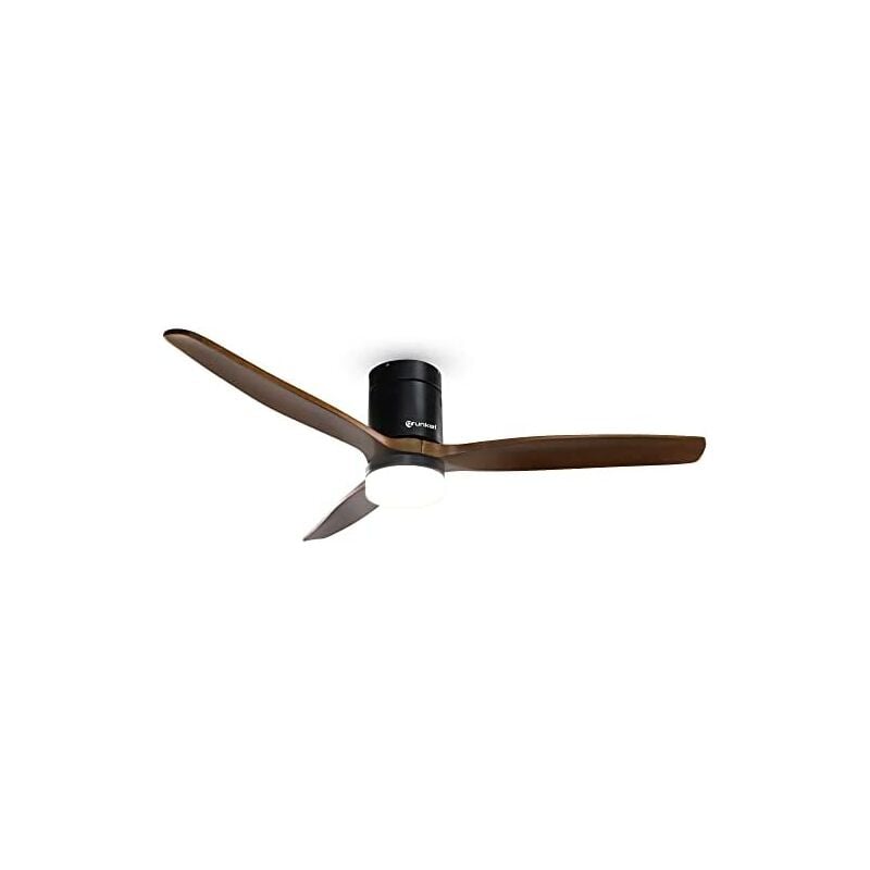 foto del prodotto grunkel ventilatore a soffitto conluce 41w 6 velocit w timer legno scuro