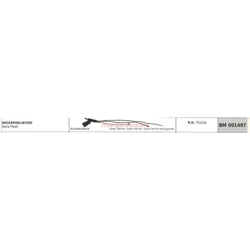 foto del prodotto gruppo cavi acceleratore blue bird decespugliatore serie flash 001497