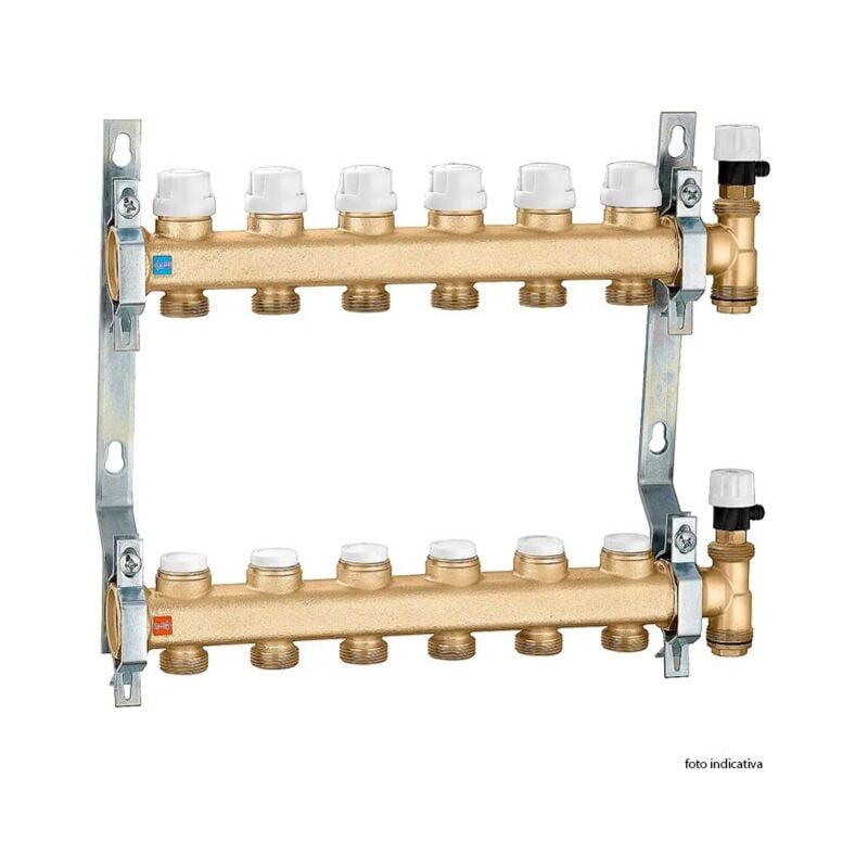 immagine 0 del prodotto gruppo collettori attacco g 1 iso 228 1 f g 3 4 a iso 228 1 m 10 derivazioni 6626l5