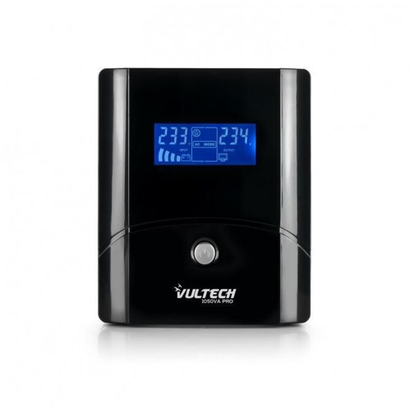 foto del prodotto gruppo di continuità ups a linea interattiva 1000 va 560 w ups1050va-pro 2 prese schuko 1x usb 2x rj11 - vultech