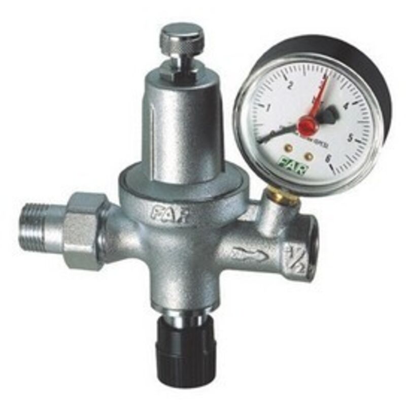 foto del prodotto gruppo di riempimento automatico cromato con manometro far m.f. 1 2 gas