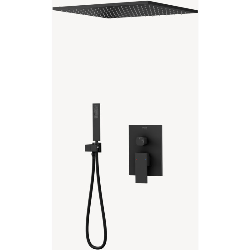 foto del prodotto gruppo doccia a soffitto nero sirius