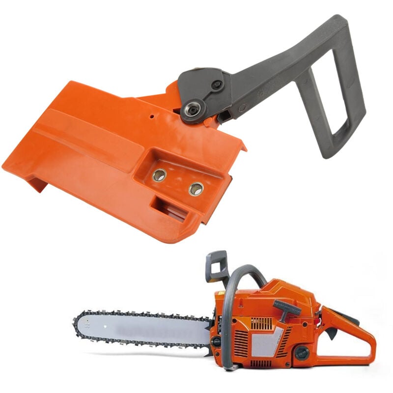 foto del prodotto gruppo freno catena motosega coperchio frizione maniglia freno 503498103 ricambio per husqvarna 50 51 55 ej.life