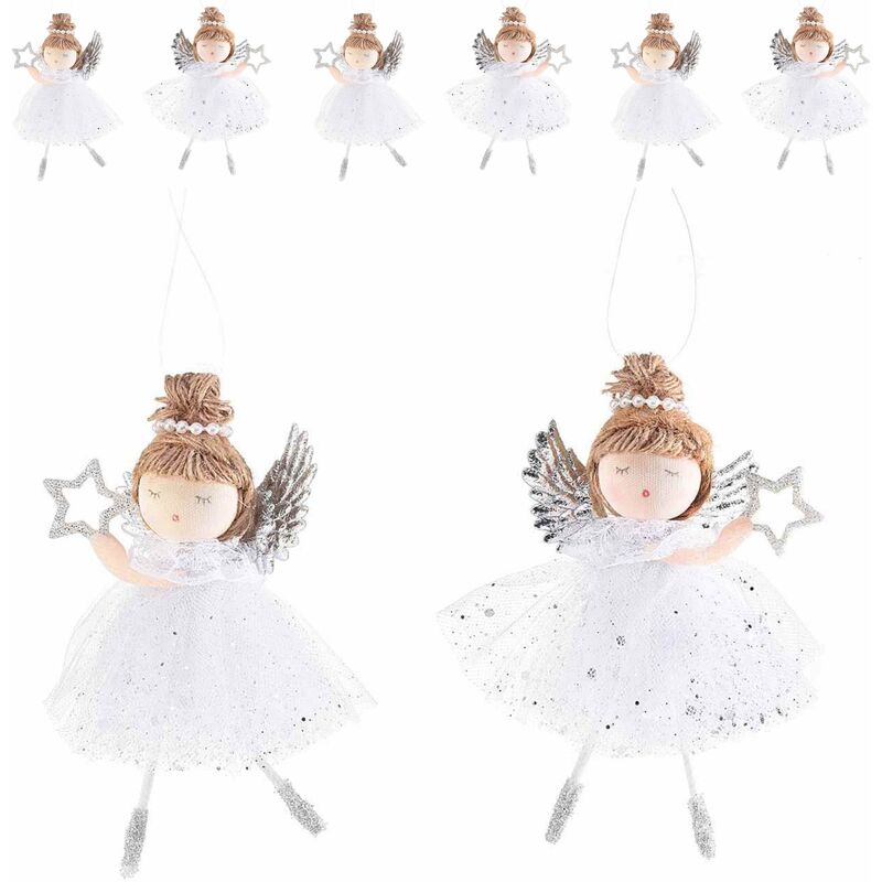foto del prodotto gruppo maruccia angeli natalizi da appendere decorazioni per albero di natale set 6 addobbi