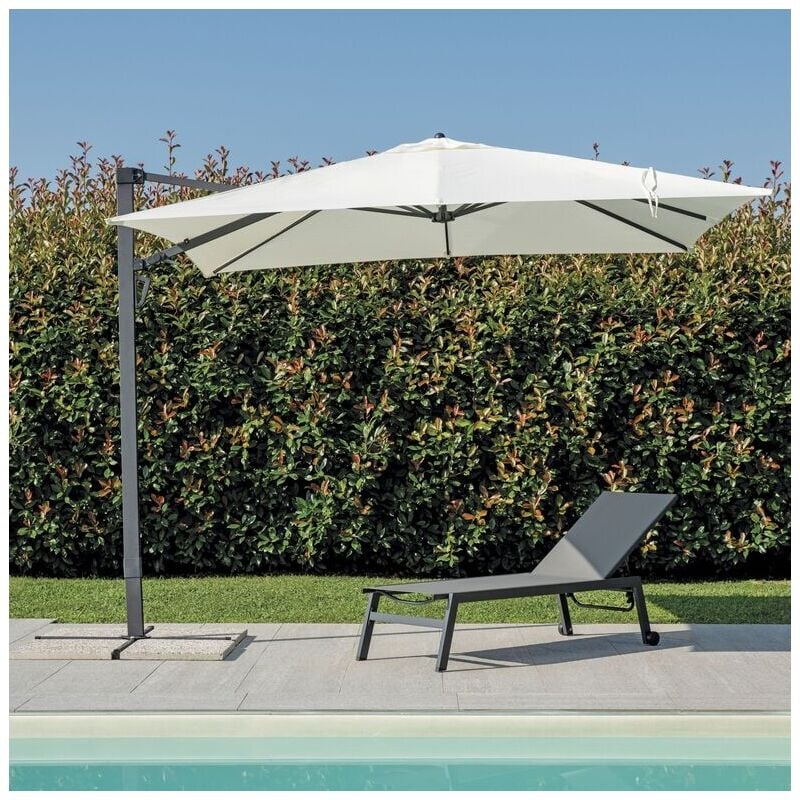 foto del prodotto gruppo maruccia ombrellone da giardino con palo laterale in alluminio, telo idrorepellente, 3x4 metri