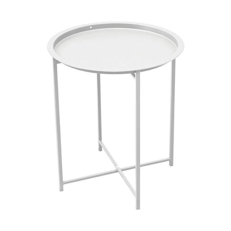 foto del prodotto gruppo maruccia tavolino d appoggio per giardini e piscine rotondo bianco 46 cm