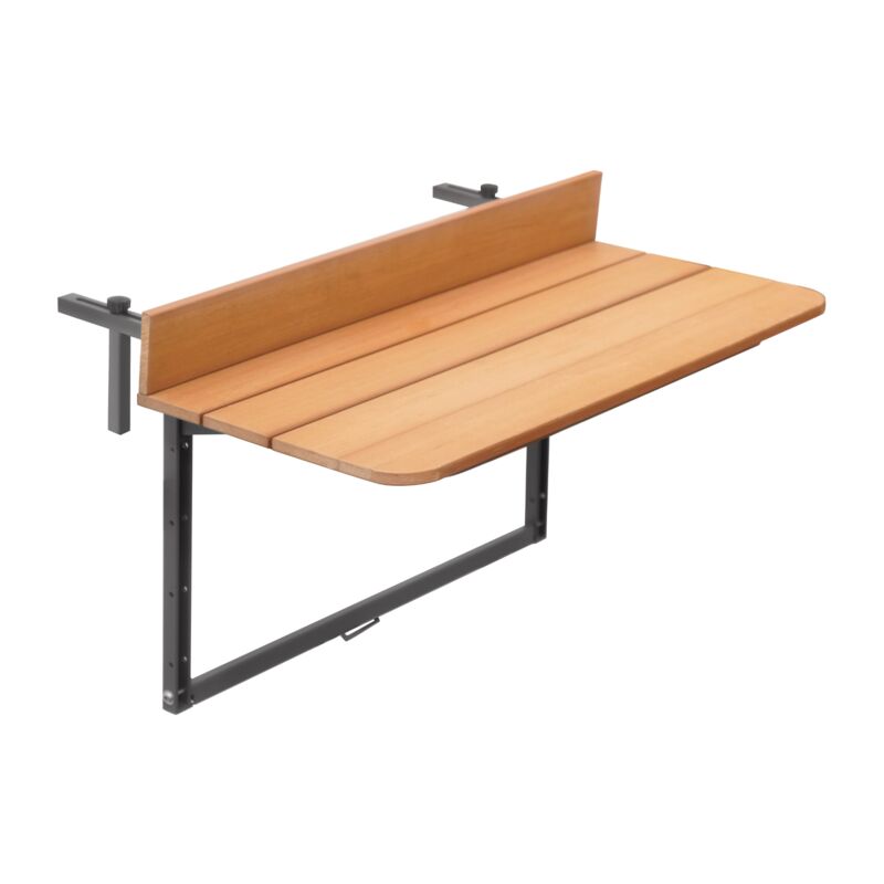 foto del prodotto gruppo maruccia tavolo balcone ringhiera pieghevole regolabile 80 x 37 cm piano legno sintetico