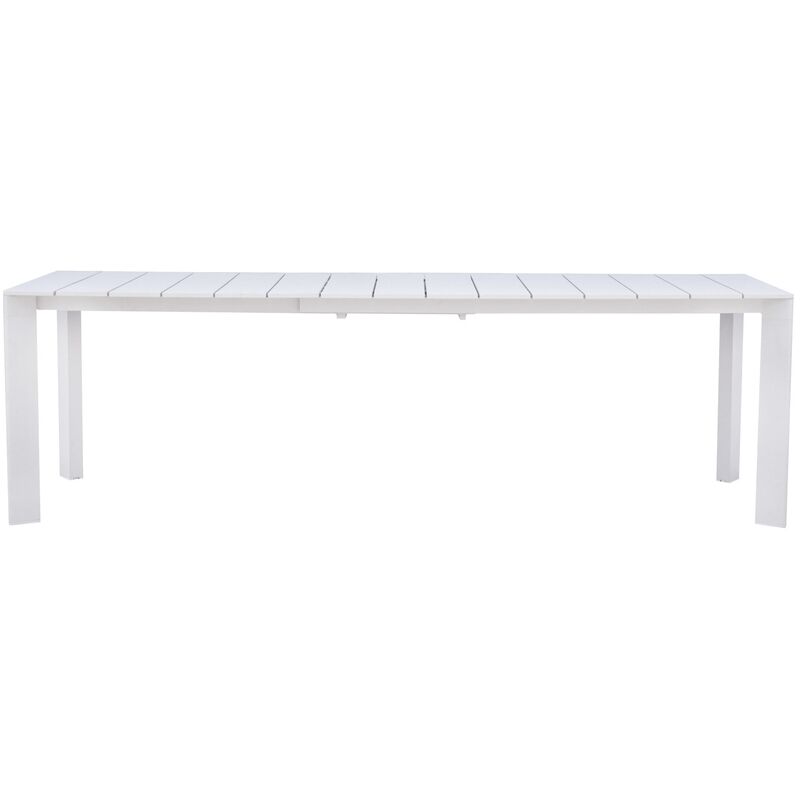 foto del prodotto gruppo maruccia tavolo da giardino in alluminio allungabile da 2 a 3 metri bianco con gambe scorrevoli