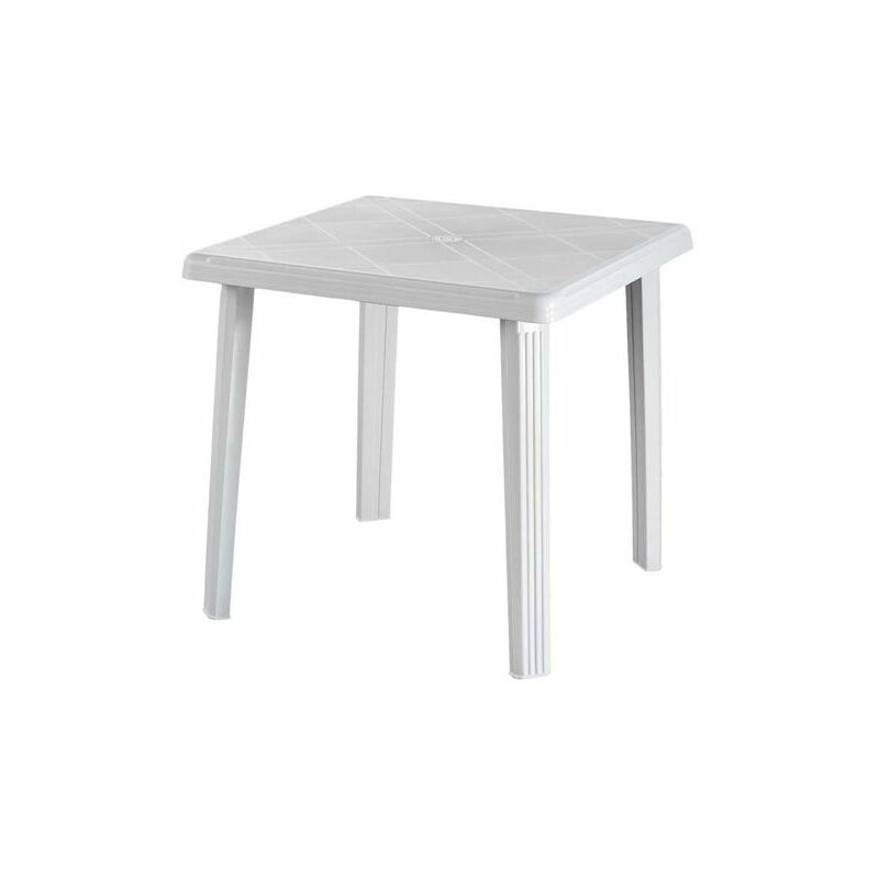foto del prodotto gruppo maruccia tavolo da giardino in resina bianca quadrato 75 x 75 centimetri tavolo per esterni
