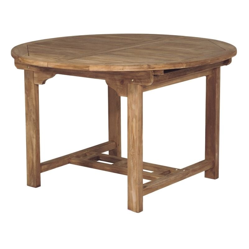 foto del prodotto gruppo maruccia tavolo in legno teak rotondo allungabile da 120 a 170 centimetri tavolo da giardino