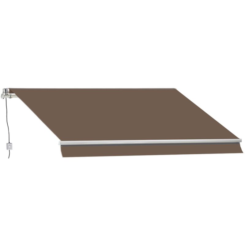 foto del prodotto gruppo maruccia tenda da sole elettrica 3 x 2 metri color marrone tenda da sole motorizzata per verande e balconi motore incluso