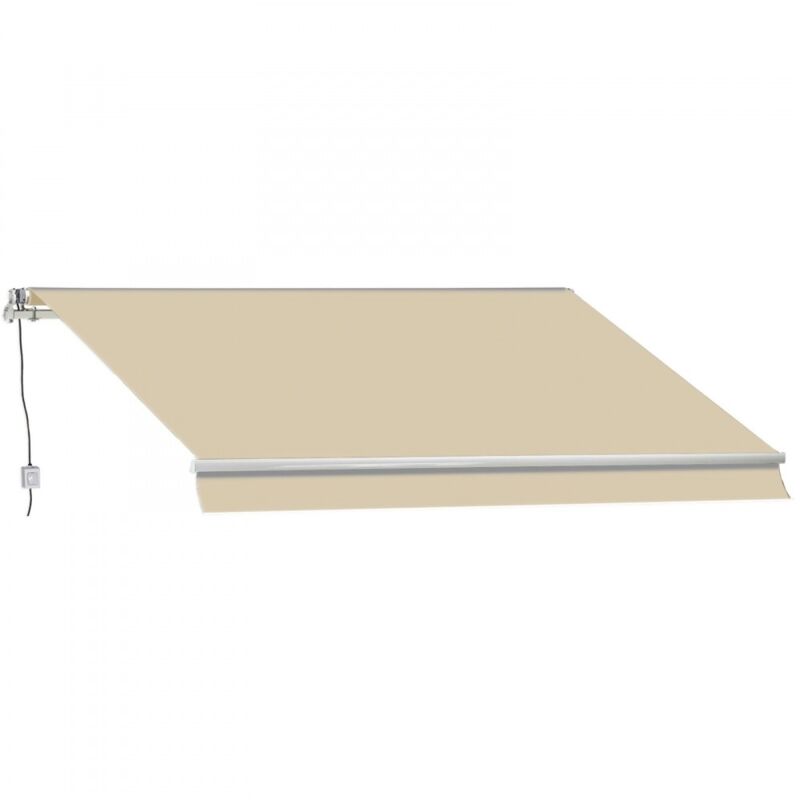 foto del prodotto gruppo maruccia tenda da sole elettrica 3 x 2 metri colore beige tenda da sole motorizzata per verande e balconi motore incluso