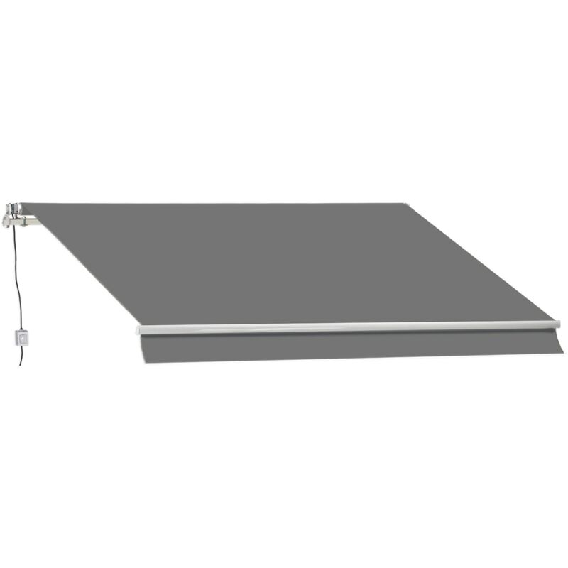 foto del prodotto gruppo maruccia tenda da sole elettrica 3 x 2 metri colore grigio tenda da sole motorizzata per verande e balconi motore incluso
