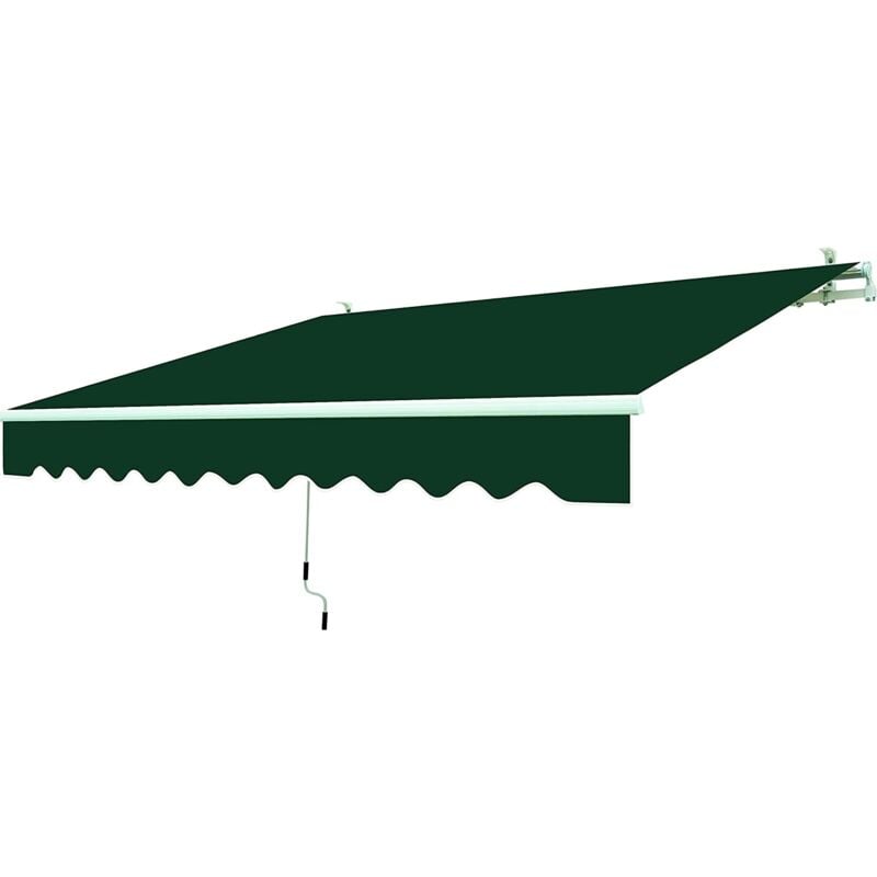 foto del prodotto gruppo maruccia tenda da sole estensibile 250 x 200 centimetri tenda parasole barra quadra tenda da sole con manovella colore verde