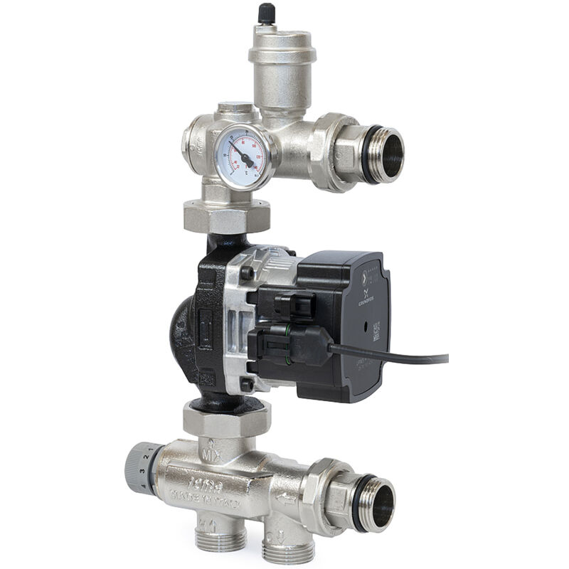foto del prodotto gruppo miscelato compatto a punto fisso 20-50oc circolatore grundfos ump3 hybrid 25 70