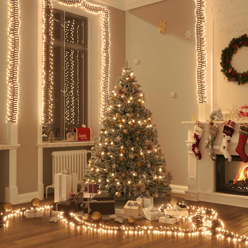foto del prodotto gruppo stringa led con 2000 luci led bianco caldo 17 m in pvc