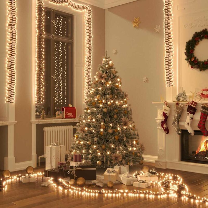 foto del prodotto gruppo stringa led con 2000 luci led bianco caldo 17 m in pvc - vidaxl