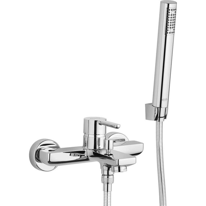foto del prodotto gruppo vasca esterno con doccia duplex jacuzzi rubinetteria sunset ottone cromato 0su00002ja01