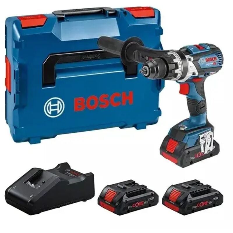 foto del prodotto gsb 18v 110 c trapano avvitatore a percussione 18 v brushless con tre batterie bosch