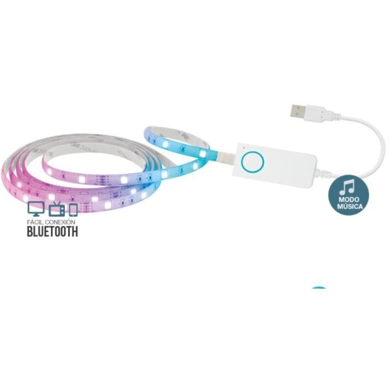 foto del prodotto gsc - 204035002 kit 2m smart led strip da bluetooth 5w m rgb ip44