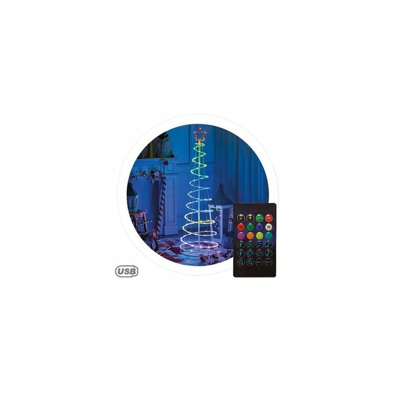 foto del prodotto gsc albero led intelligente tramite bluetooth e telecomando hode 1.5m 24 funzioni rgb ip44