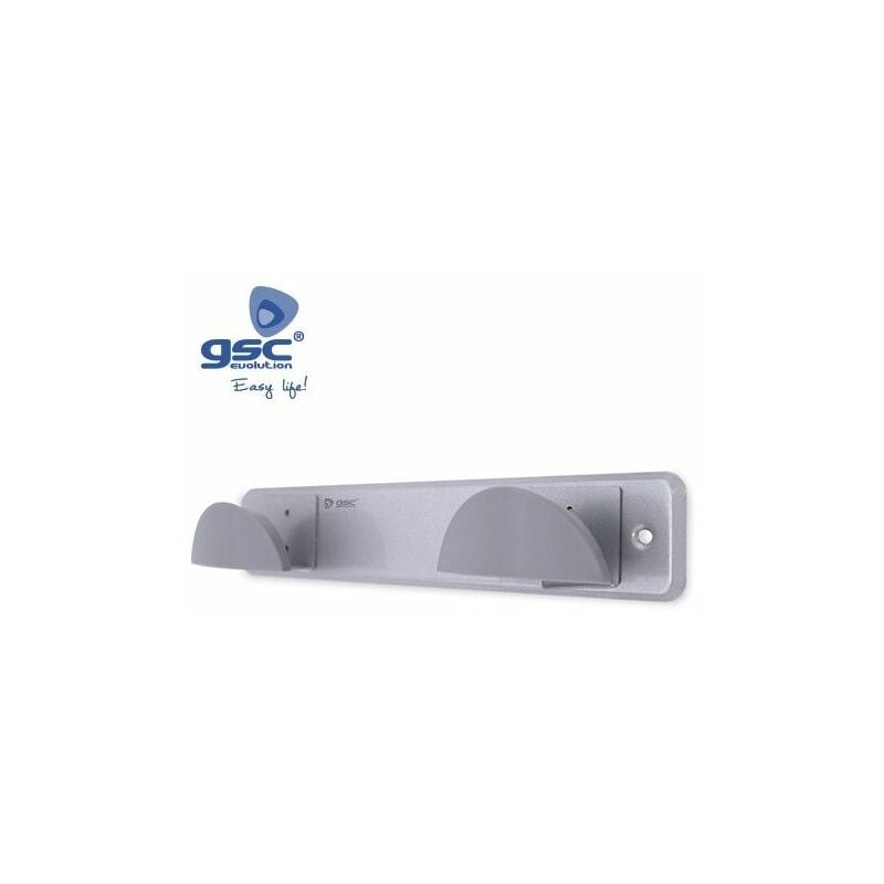 foto del prodotto gsc appendiabiti in acciaio inox doppio pomello abs cromato 280x50mm 003802796
