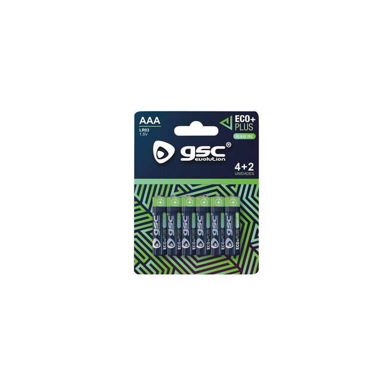 foto del prodotto gsc batteria alcalina ecoplus lr03 aaa confezione da 6 unit 