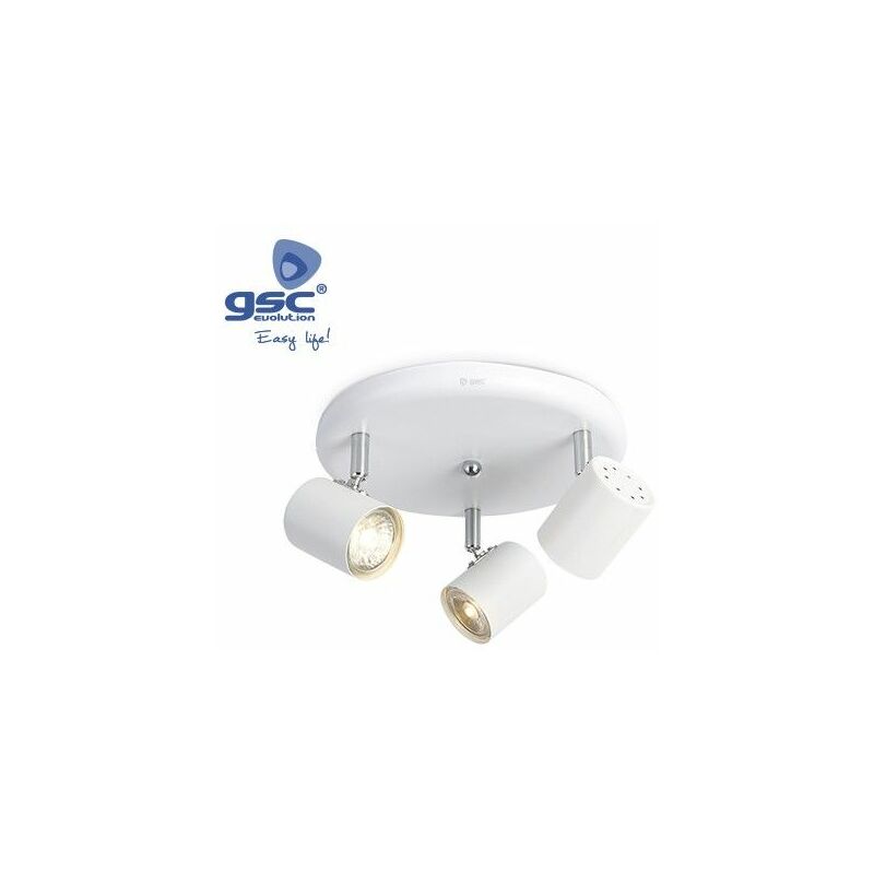 foto del prodotto gsc faretto a soffitto 3 elementi circolari gu10 bianco 001905361