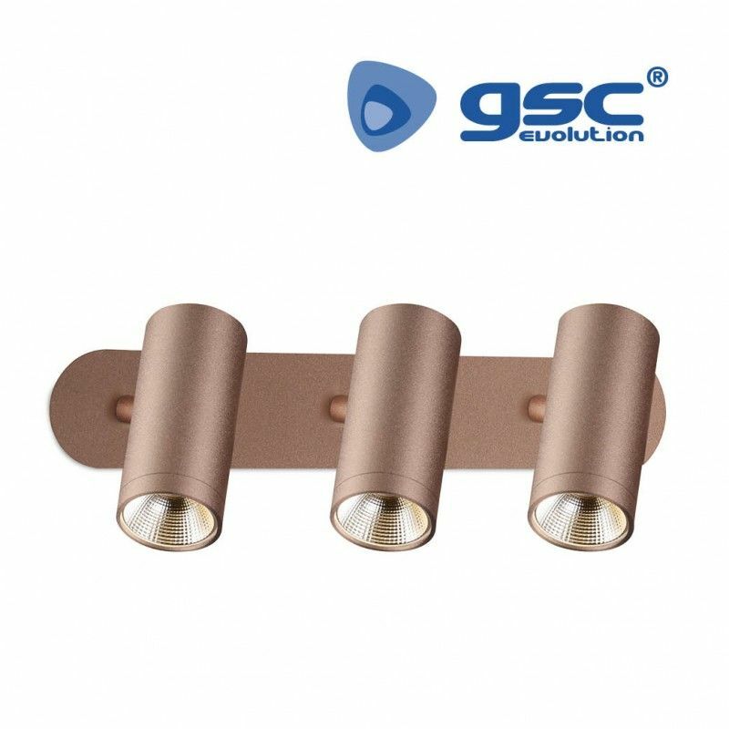 foto del prodotto gsc faretto a soffitto 3 elementi lineari gu10 rame 202000003
