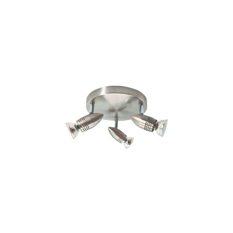 foto del prodotto gsc faretto circolare triplo da soffitto kegla serie gu10 nichel