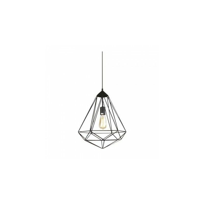 foto del prodotto gsc lampada a sospensione con diamante e27 1m nero