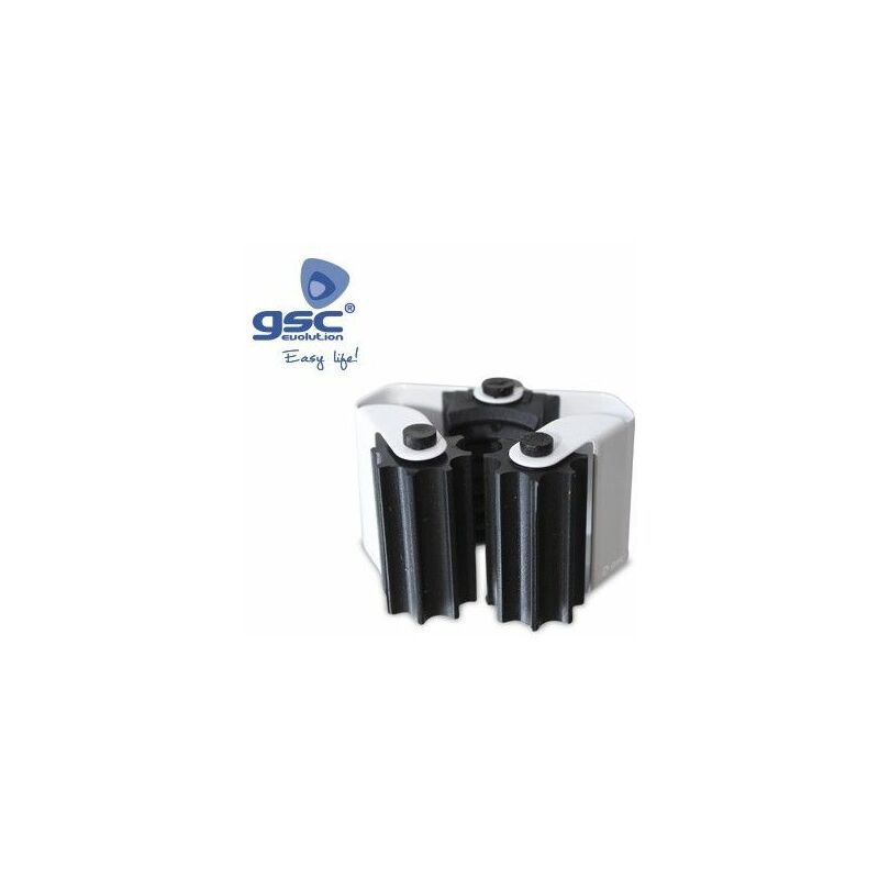 foto del prodotto gsc pinza per scopa in acciaio con rulli in gomma laccato bianco 003803800