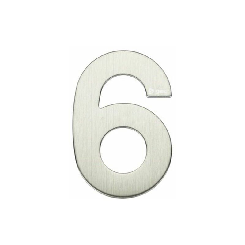 foto del prodotto gsc porta numero 6 in acciaio inossidabile con adesivo 003302616