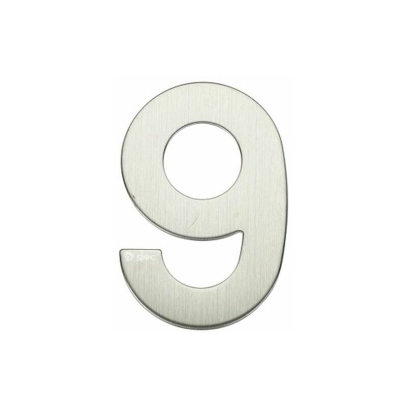 foto del prodotto gsc porta numero 9 in acciaio inossidabile con adesivo 003302619