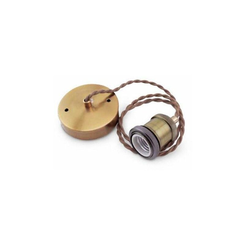foto del prodotto gsc portalampada 1m in ottone dorato cavo intrecciato 0704715