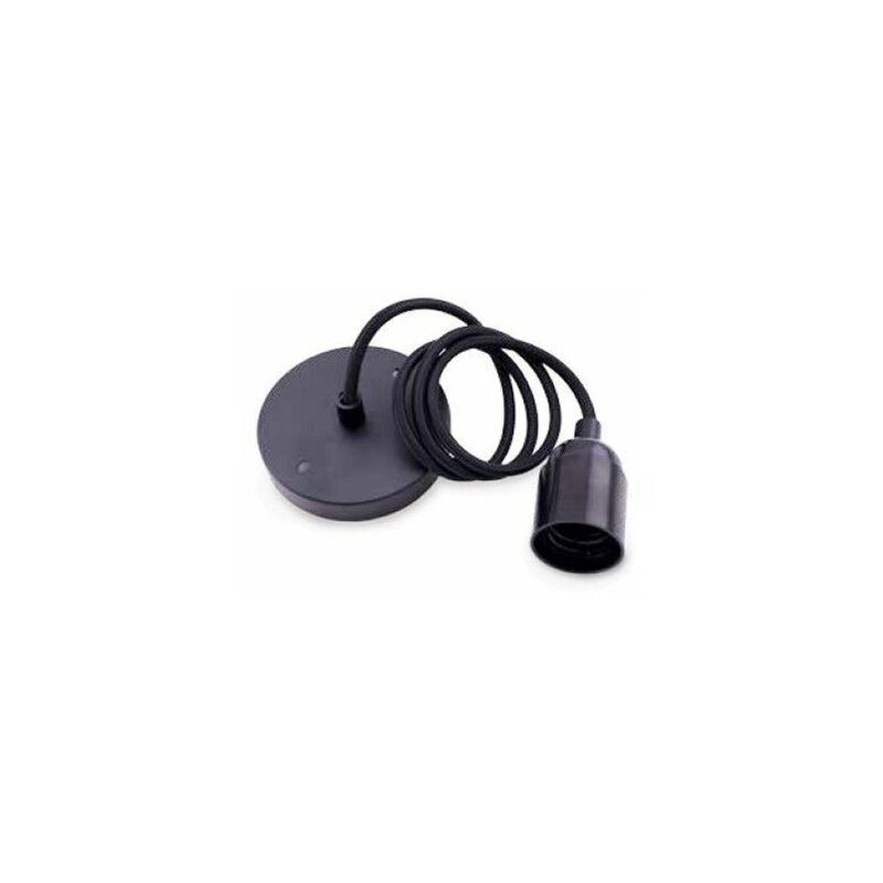 foto del prodotto gsc portalampada 1m in plastica cavo nero 0704712