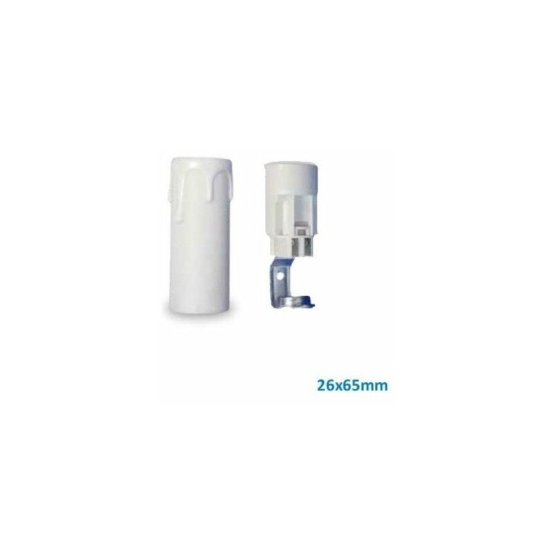 foto del prodotto gsc portalampada copricandela e14 26x65mm bianco 2203325